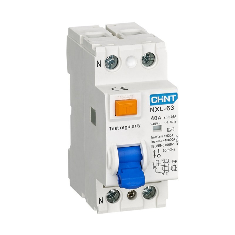 Interruptor diferencial bipolar Chint NXL 30 mA clase AC 6 kA 40 A 230/240 V