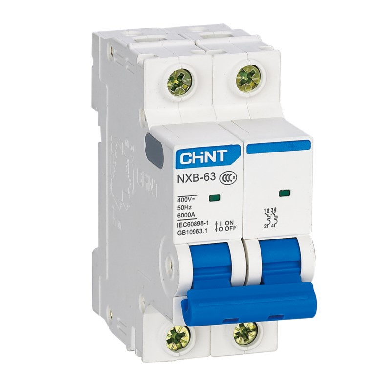 Interruptor termomagnético Chint NXB-63 4 polos curva C 6 kA 63 A — foto 3 de 5