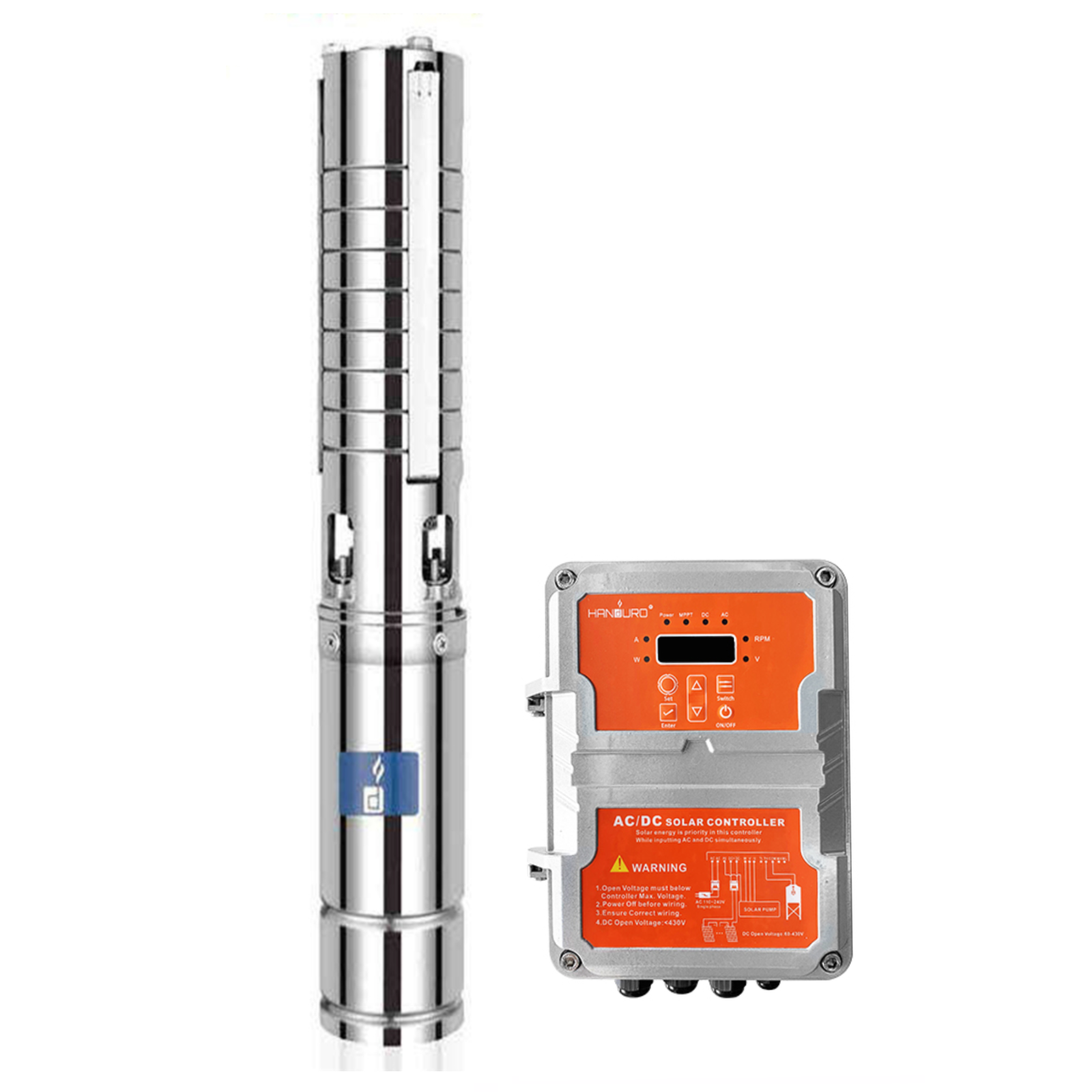 Bomba solar sumergible Handuro HD-4SC30 HV 280 V DC 2,2 kW