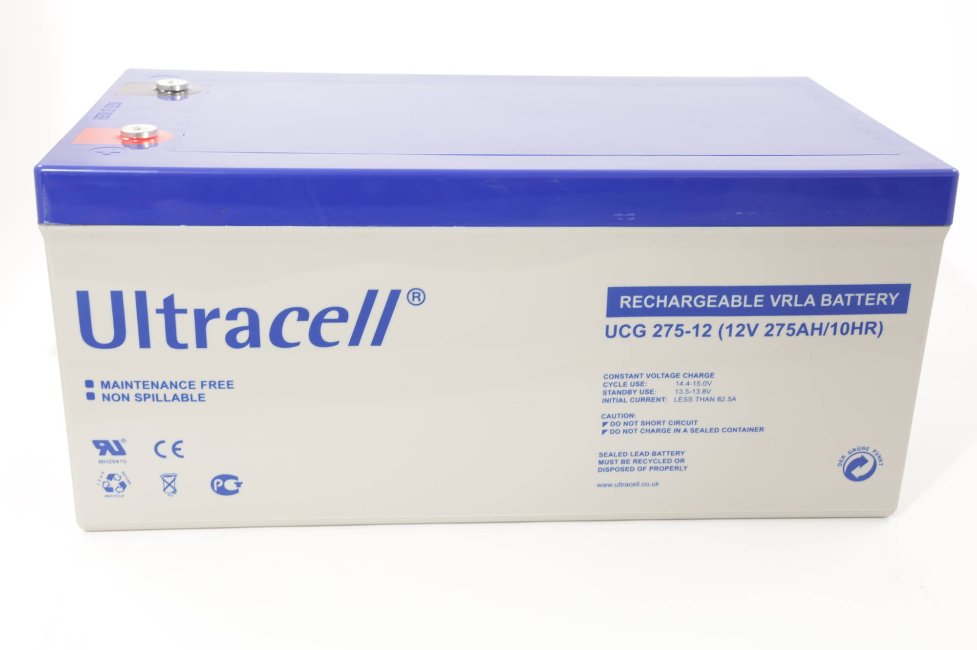 Batería de plomo GEL Ultracell UCG275-12 3,3 kWh 275 Ah 12 V