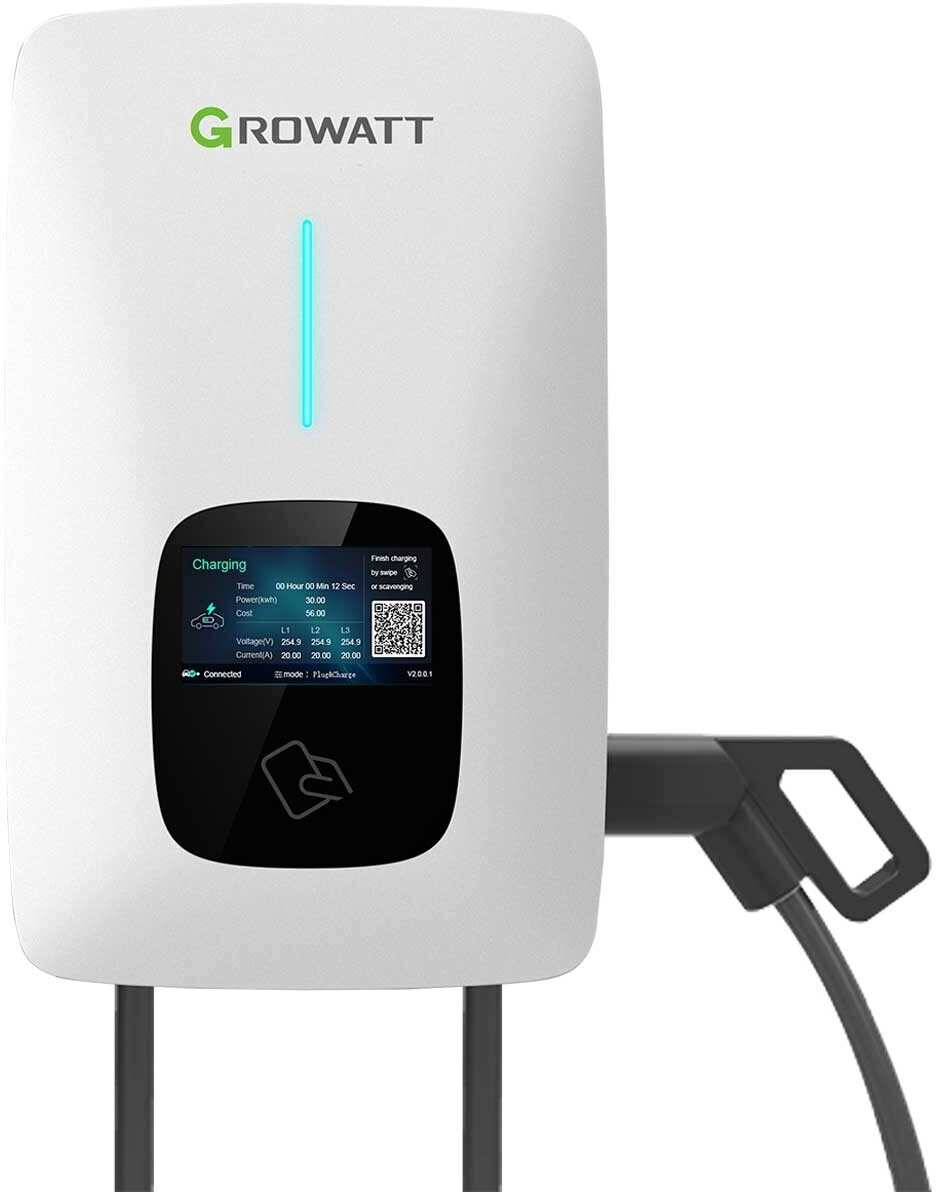 Cargador de vehículos eléctricos Growatt Thor 11AS-P trifásico 11 kW