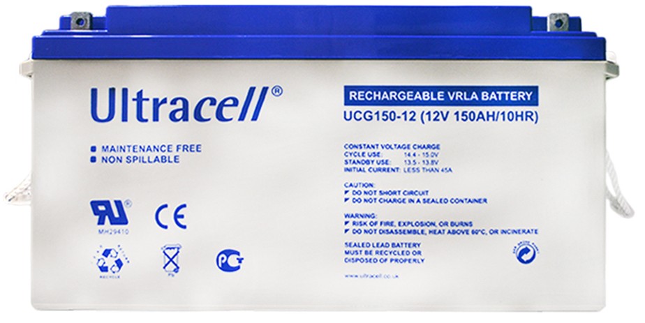 Batería de plomo GEL Ultracell UCG150-12 1,8 kWh 150 Ah 12 V