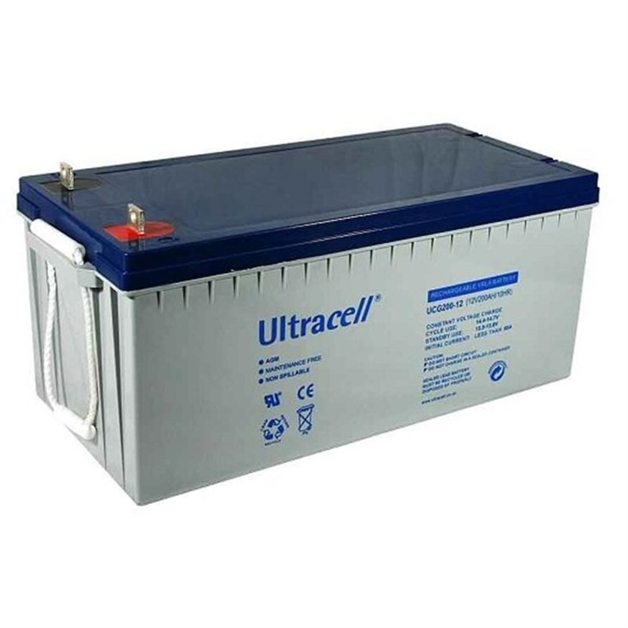 Batería de plomo GEL Ultracell UCG200-12 2,4 kWh 200 Ah 12 V