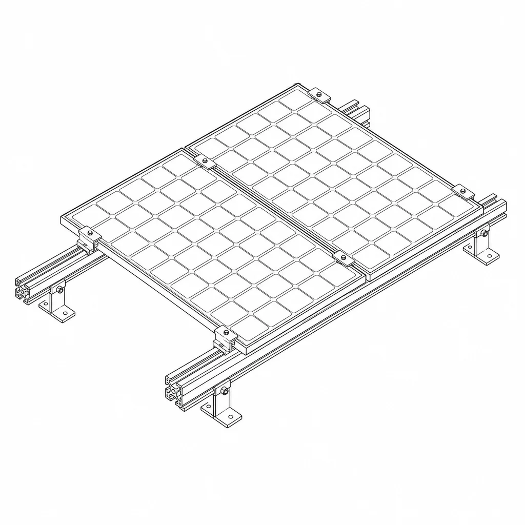 Estructura de terreno Multifix 2x9 para, acero S350GD Magnelis 18 paneles